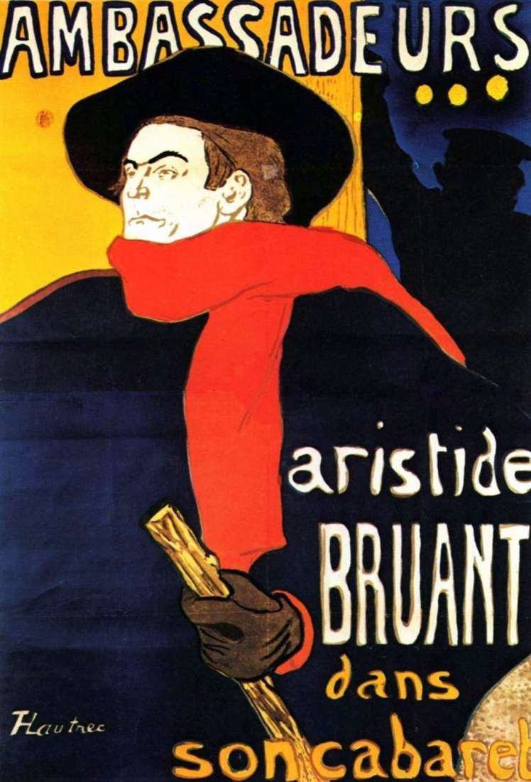Aristide Bruand presso lAmbasciatore   Henri de Toulouse Lautrec