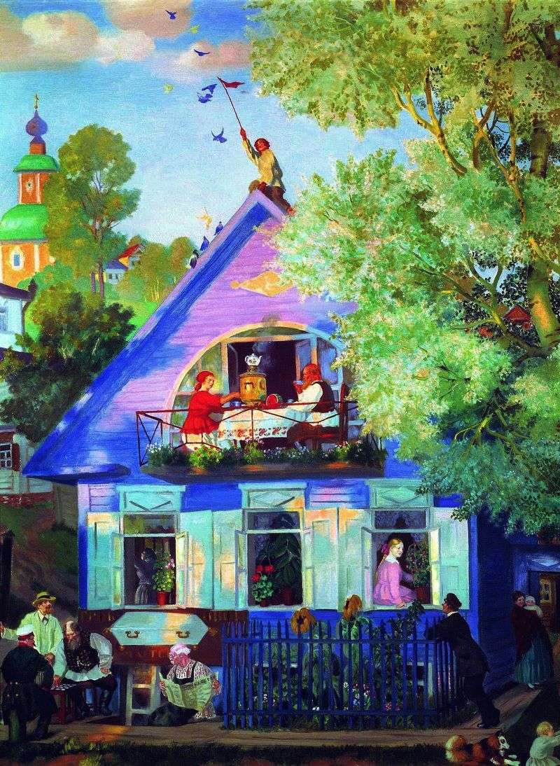 Blue House   Boris Kustodiev