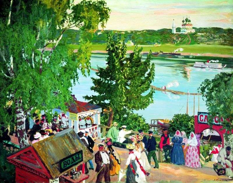 Camminando sul Volga   Boris Kustodiev