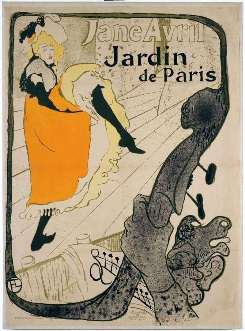 Jane Avril (Jane Avril nel Jardin de Paris)   Henri de Toulouse Lautrec