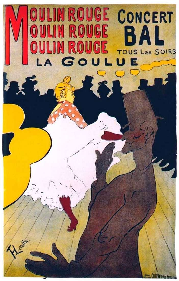 La Gulu al Moulin Rouge   Henri de Toulouse Lautrec