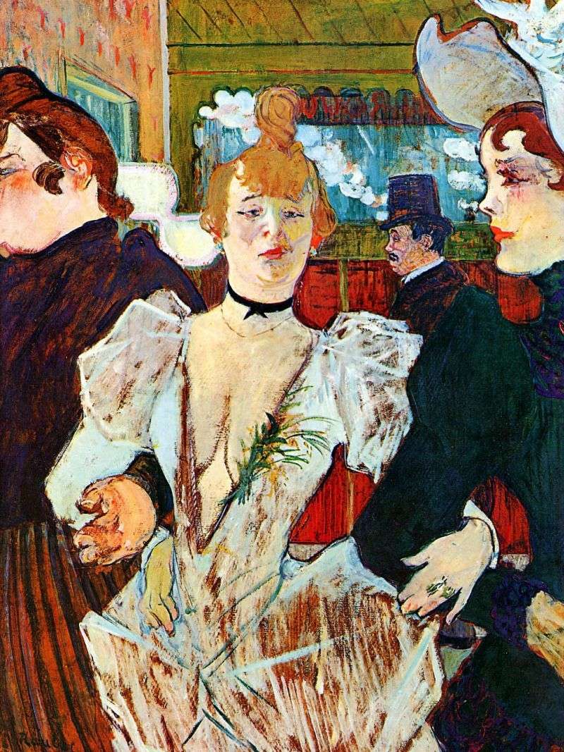 La Gulay entra nel Moulin Rouge con due donne: Henri de Toulouse Lautrec