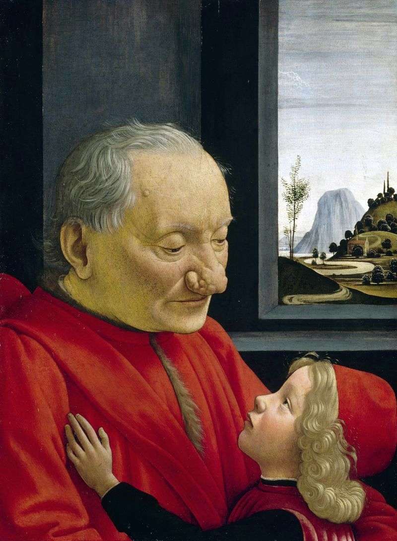 Ritratto di un vecchio con un nipote   Domenico Girlandaio