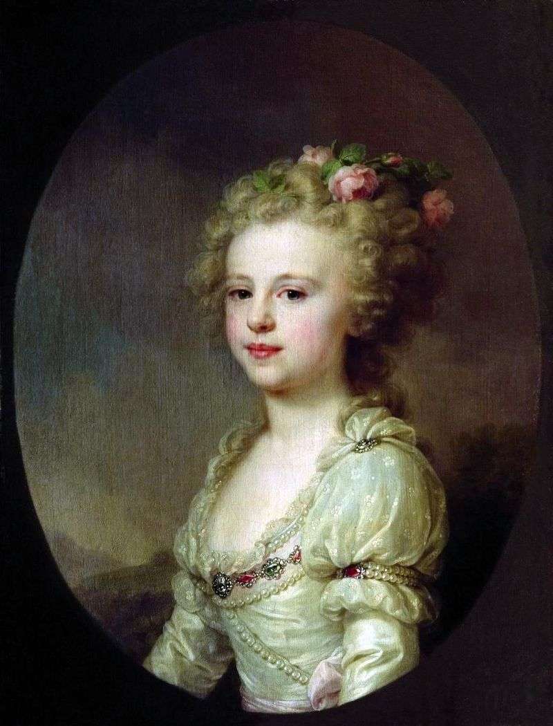 Ritratto della granduchessa Alexandra Pavlovna da bambina   Johann Baptist Lampi
