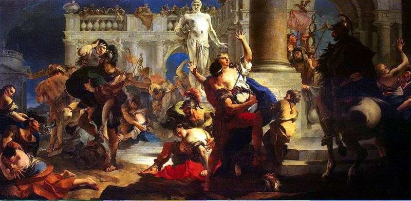 Il rapimento delle donne Sabine   Giovanni Battista Tiepolo