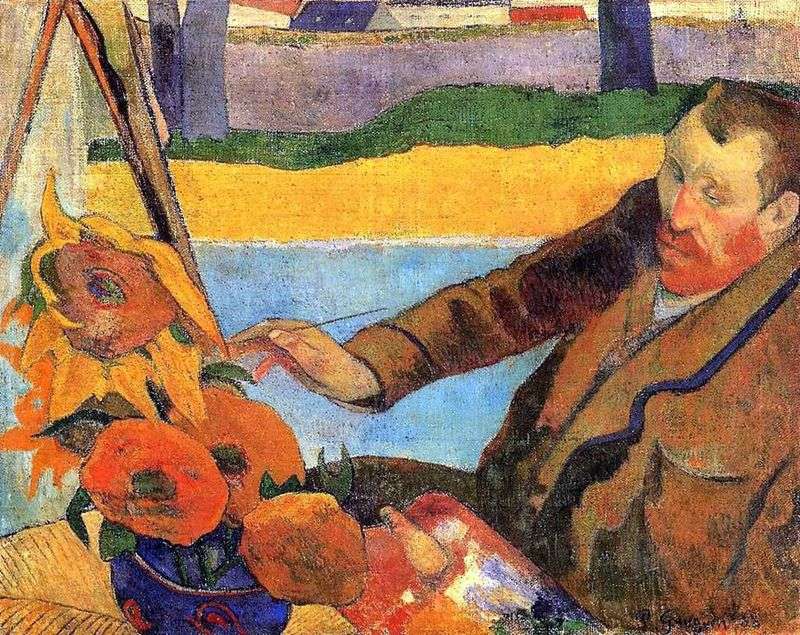 Van Gogh dipinge i girasoli (Ritratto di Vincent Van Gogh)   Paul Gauguin