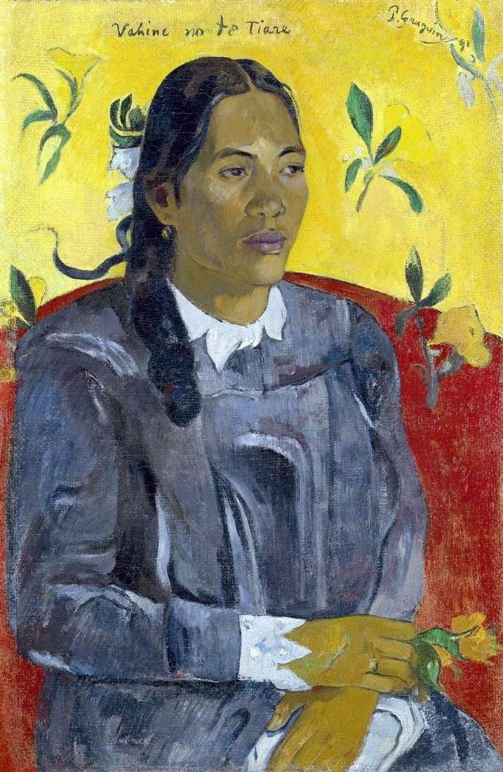 Donna con un fiore   Paul Gauguin