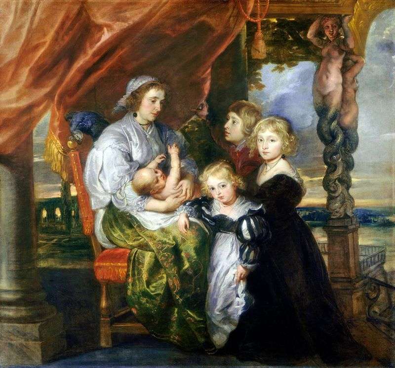 Ritratto di Deborah Kip con bambini   Peter Rubens