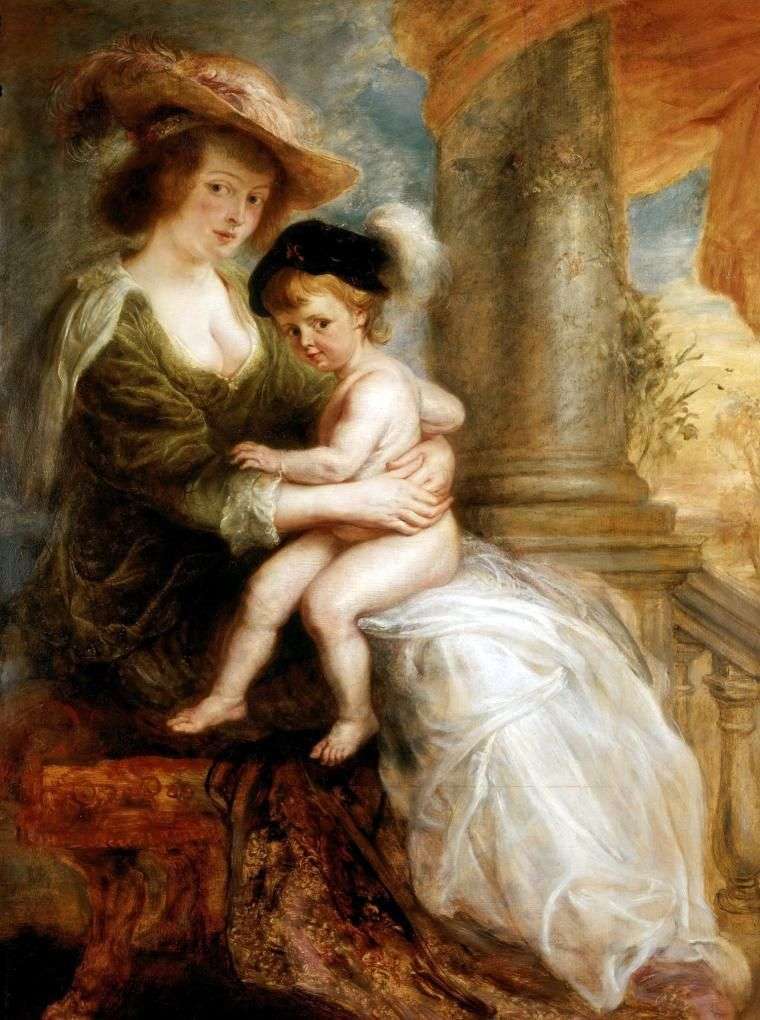 Ritratto di Elena Fourment con il figlio maggiore Franz   Peter Rubens