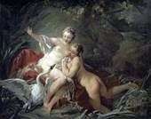Leda e Zeus nella forma di un cigno   Francois Boucher