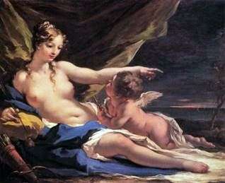 Venere e Cupido   Giovanni Antonio Pellegrini