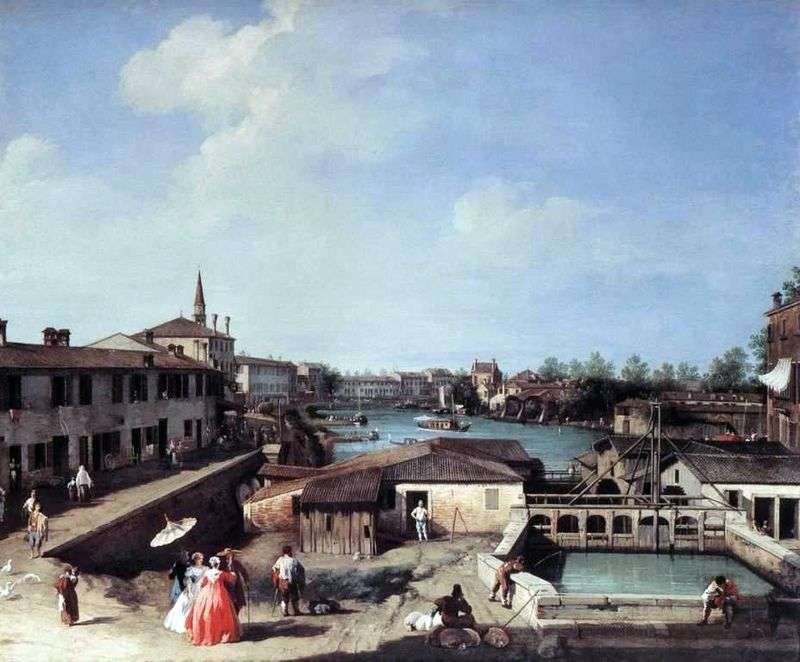 Dolo sul canale del Brenta   Antonio Canaletto