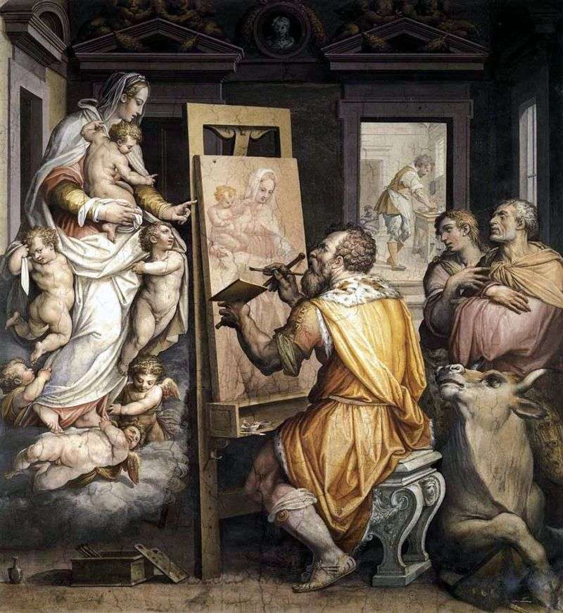 San Luca dipinge un ritratto della Vergine   Giorgio Vasari