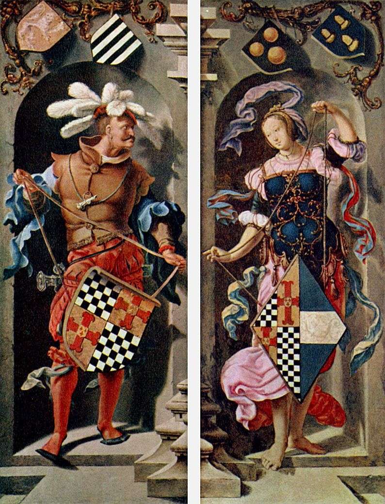 Guarigione di Jericho Blindness (Triptych Side Sash)   Lucas van Leiden