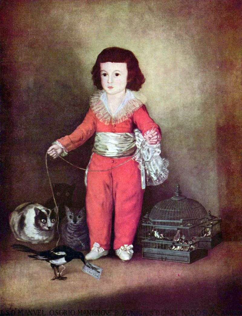 Ritratto di Don Manuel Osorio e Zunig Francesco de Goya