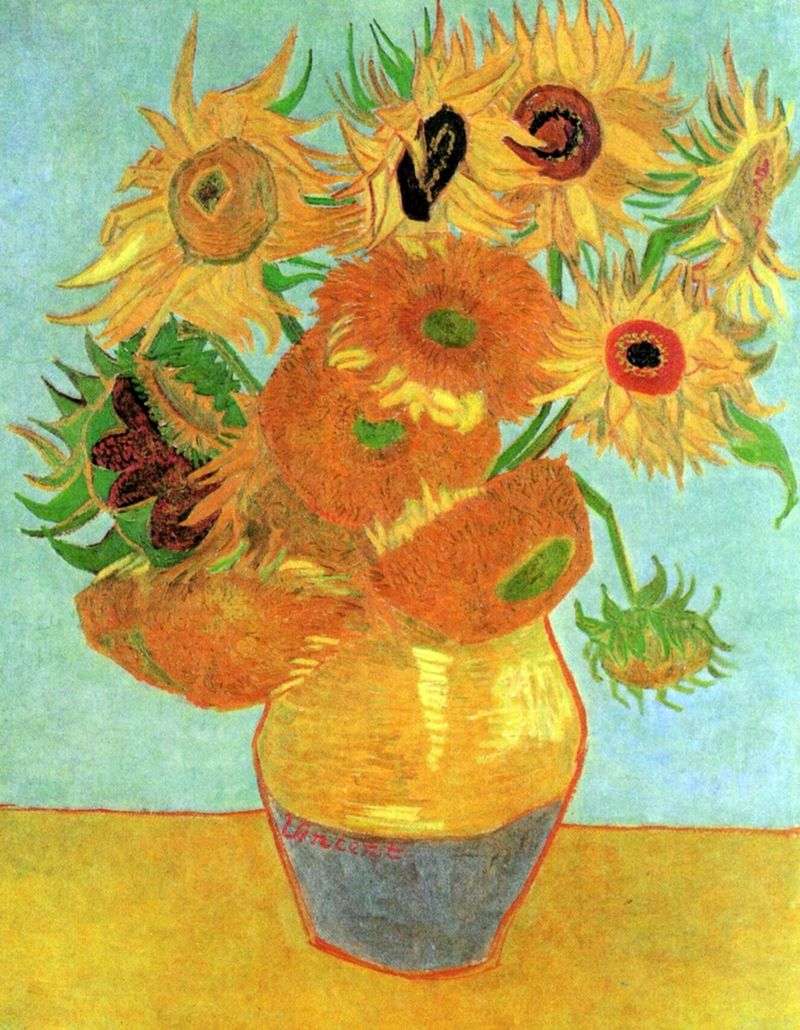 Vaso con dodici girasoli   Vincent Van Gogh