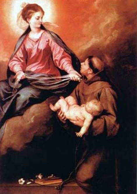 Visione di sv. Antonio Madre di Dio con bambino   Alonso Cano