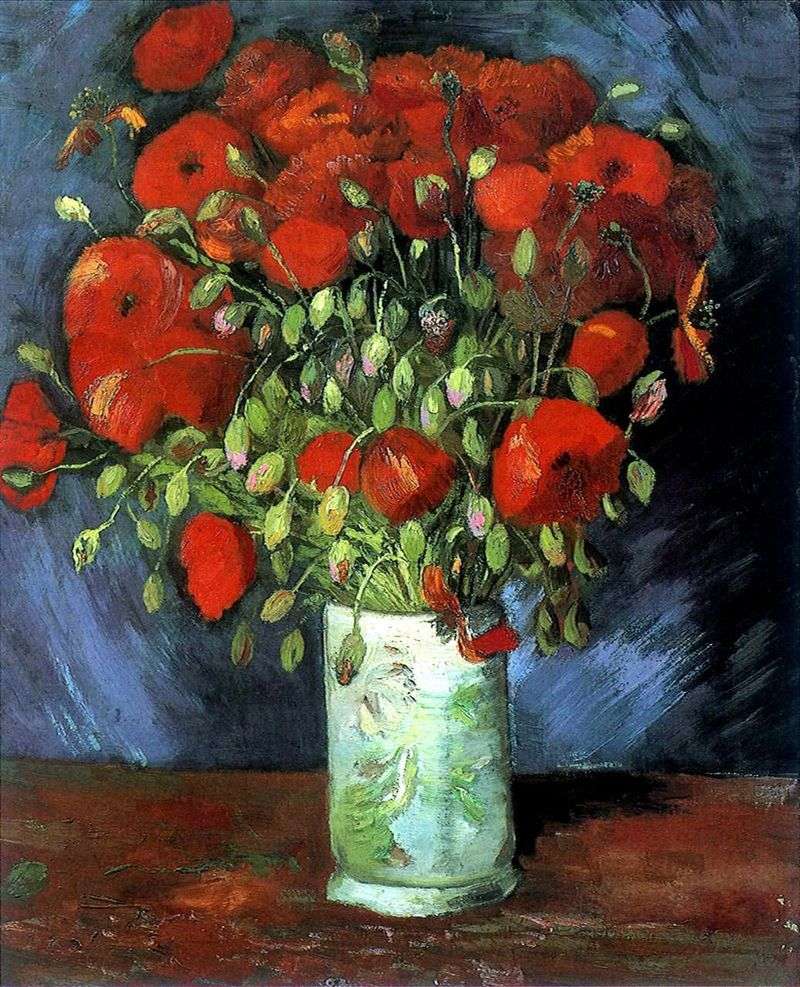 Vaso di papavero rosso   Vincent Van Gogh