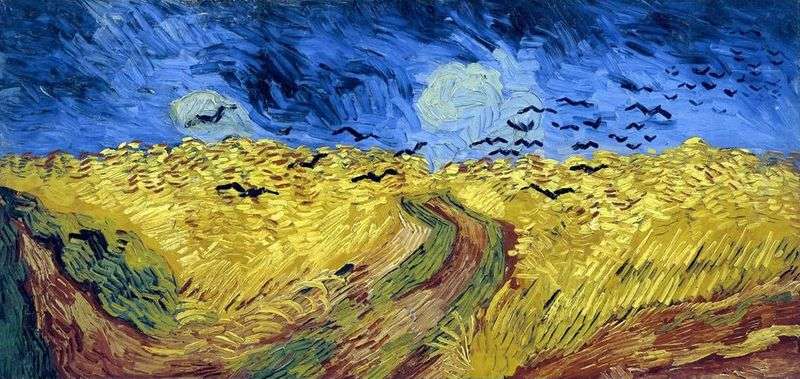 Corvi su un campo di grano (campo di grano con corvi)   Vincent Van Gogh