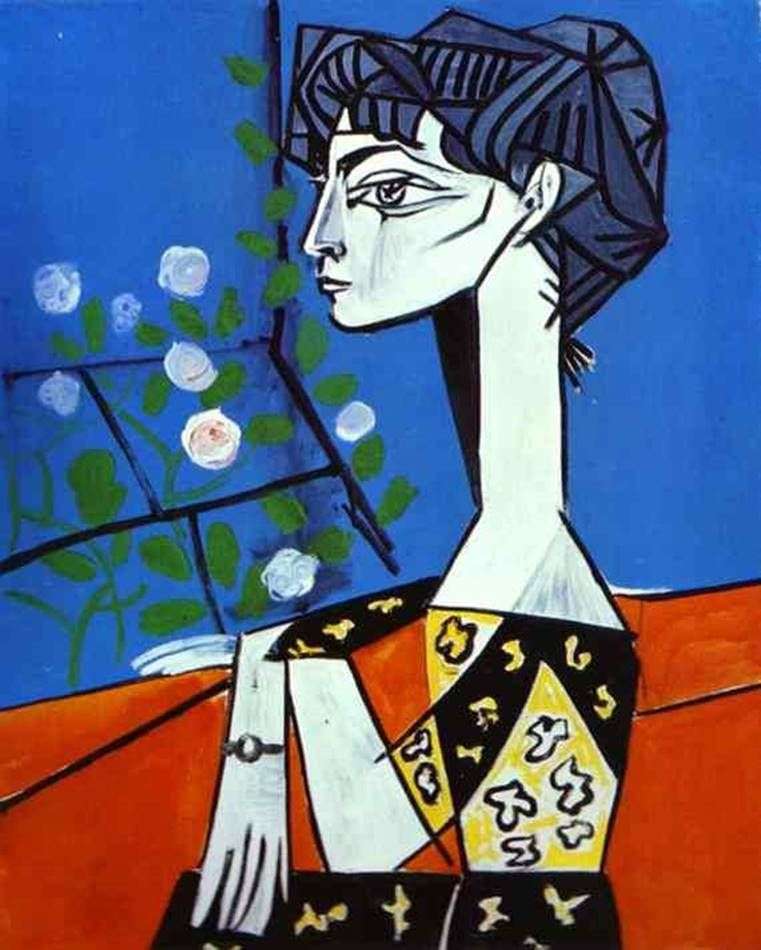 Jacqueline con fiori   Pablo Picasso