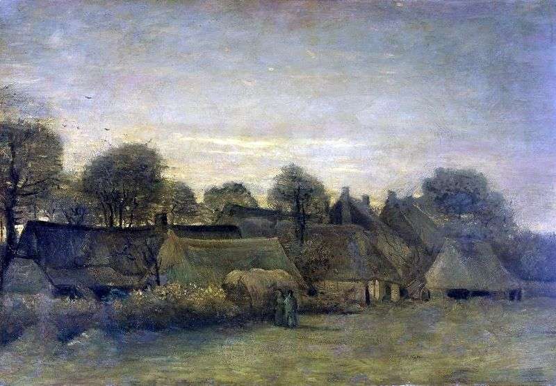 Sunset Village   Vincent Van Gogh