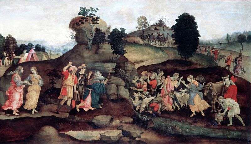 Moses Mining Water from a Rock   Filippino Lippi
