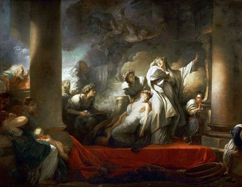 Il sacerdote Korez si sacrifica per il bene di Calliroi   Jean Honore Fragonard