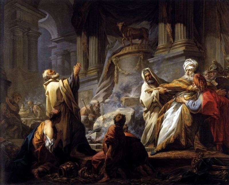 Geroboamo sacrifica gli idoli   Jean Honore Fragonard