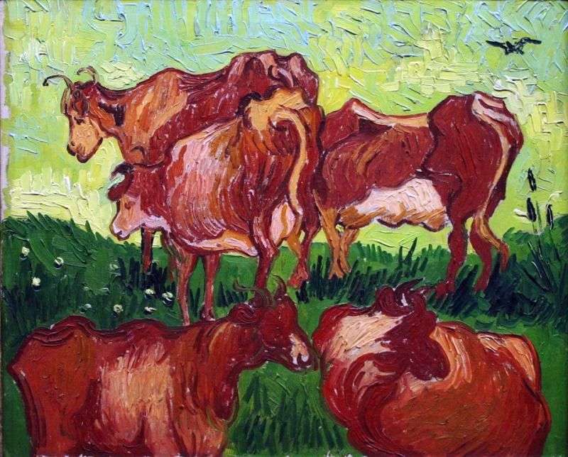 Mucche (dopo Jordaens)   Vincent Van Gogh