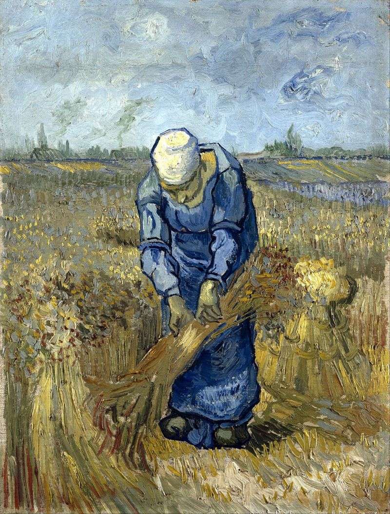 Covoni a maglia donna contadina (di Millet)   Vincent Van Gogh