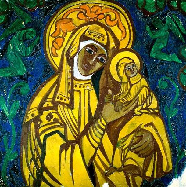 La Vergine e il bambino   Natalya Goncharova