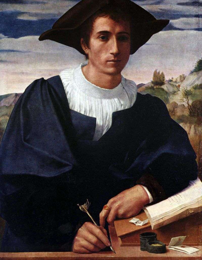 Young Man at the Desk   Francesco di Cristofano Franciabigio