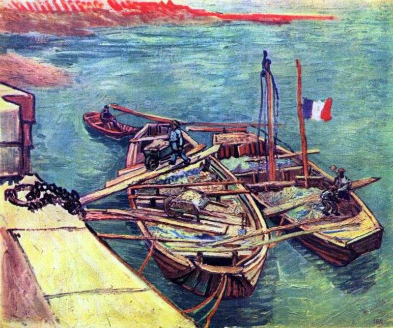 Barche con sabbia al molo   Vincent Van Gogh