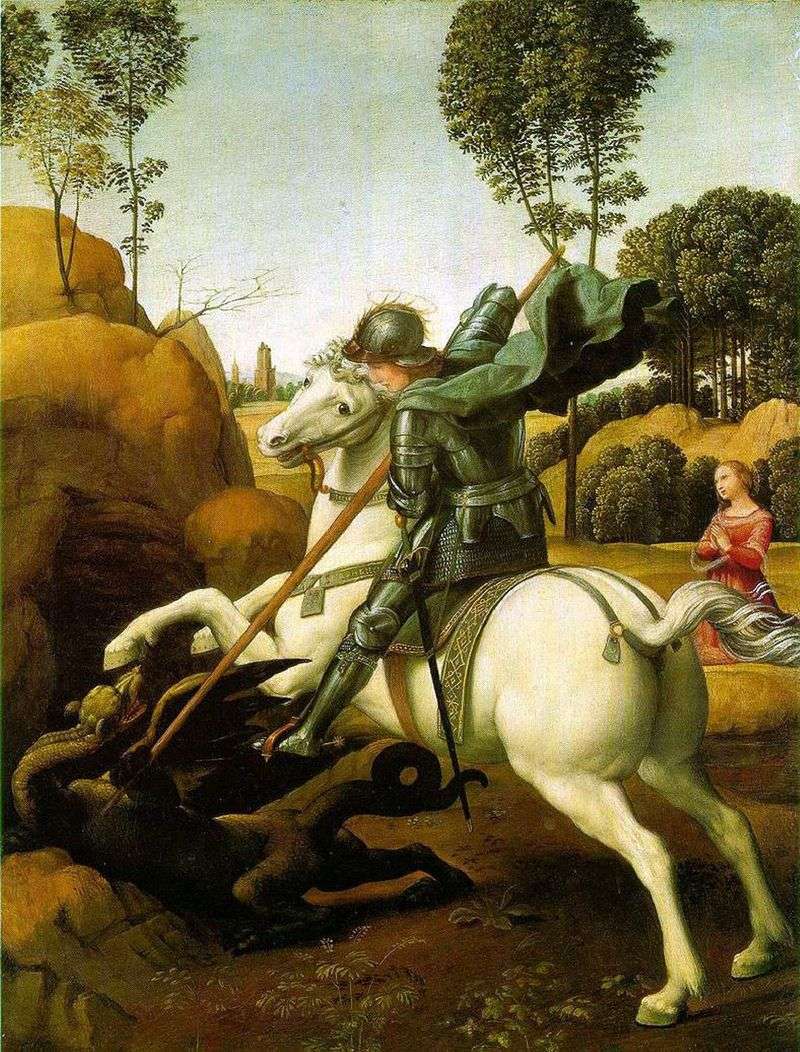 Battaglia di San Giorgio con il drago   Rafael Santi