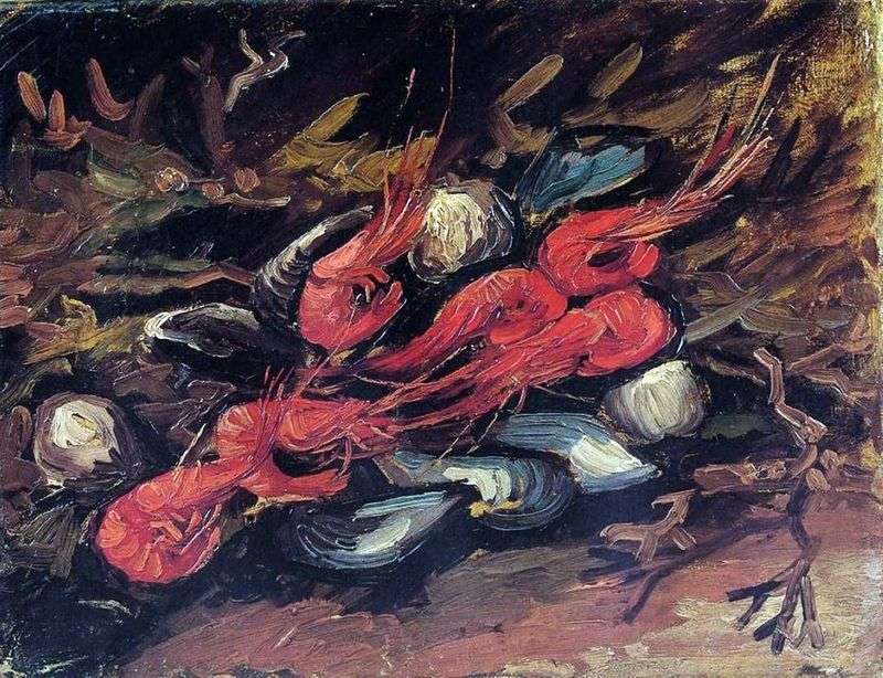 Natura morta con cozze e gamberi   Vincent Van Gogh