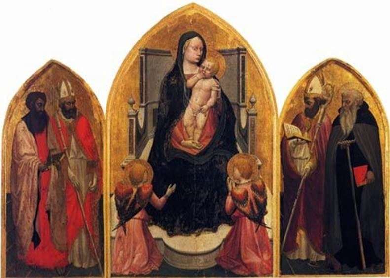 Madonna con angeli e santi (trittico di San Jovenale)   Masaccio