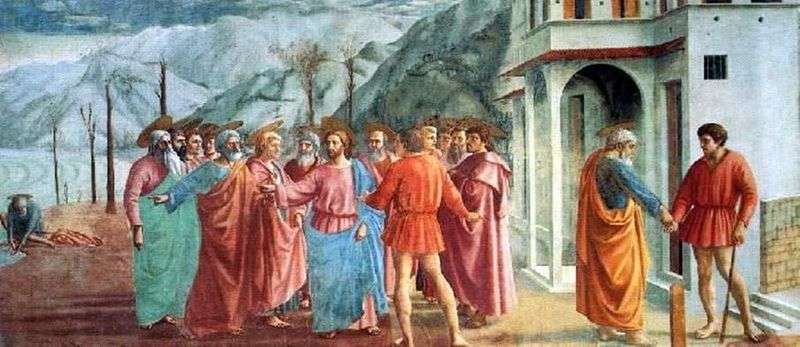 Miracolo con uno statir (pagamento della tassa)   Masaccio