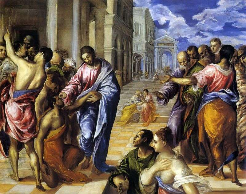 Guarigione del cieco   El Greco