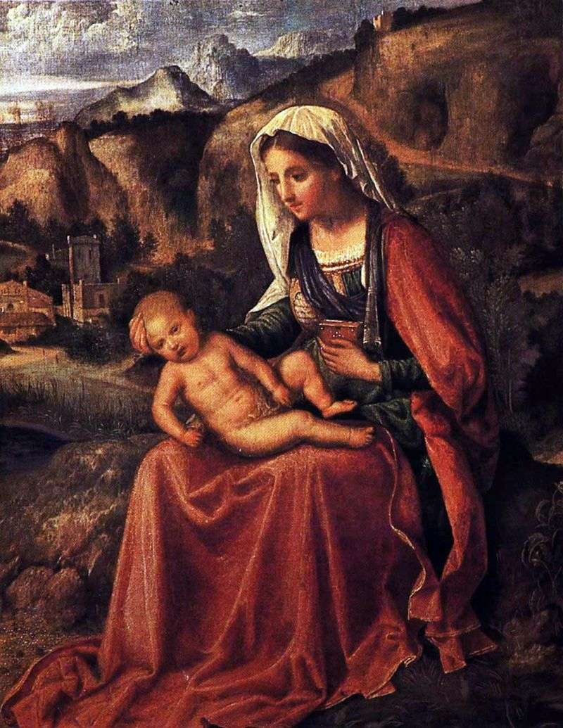 Madonna col Bambino in un paesaggio   Giorgione Barbarelli da Castelfranco