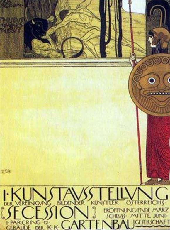 Manifesto per la prima mostra della Secessione viennese   Gustav Klimt