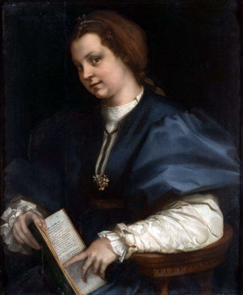 Ragazza con un volume di Petrarca   Andrea del Sarto
