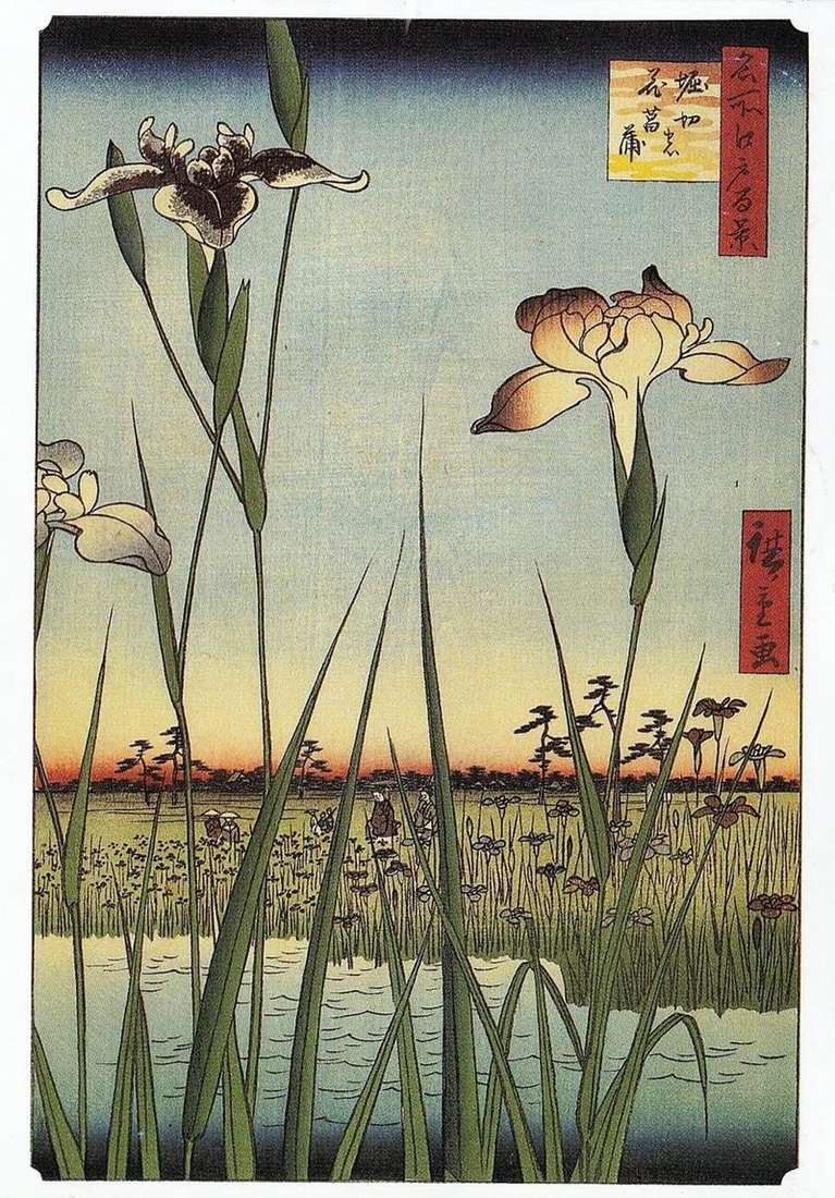 Iris in Horikiri   Utagawa Hiroshige
