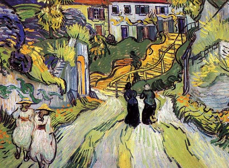 Strada e scale a Auvers   Vincent Van Gogh