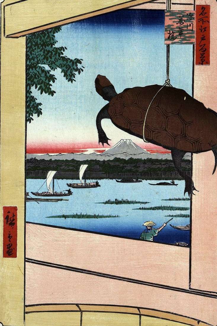 Ponte Mannambashi a Fukagawa   Utagawa Hiroshige