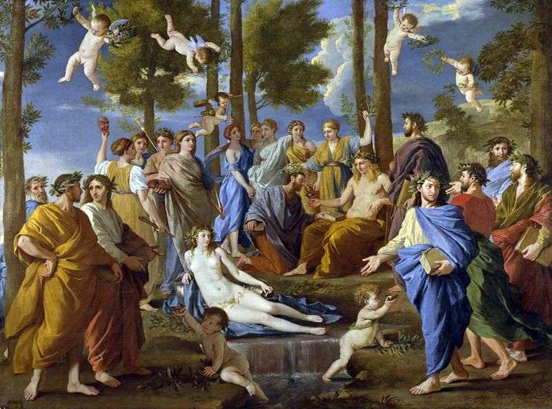 Apollo e le Muse (Parnassus)   Nicolas Poussin