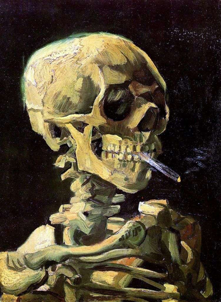 Cranio con una sigaretta accesa   Vincent Van Gogh