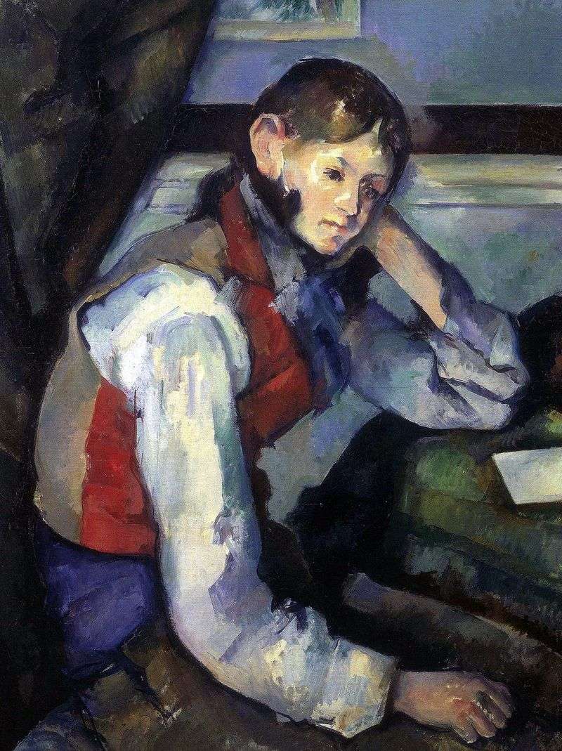 Boy in a Red Vest   Paul Cezanne