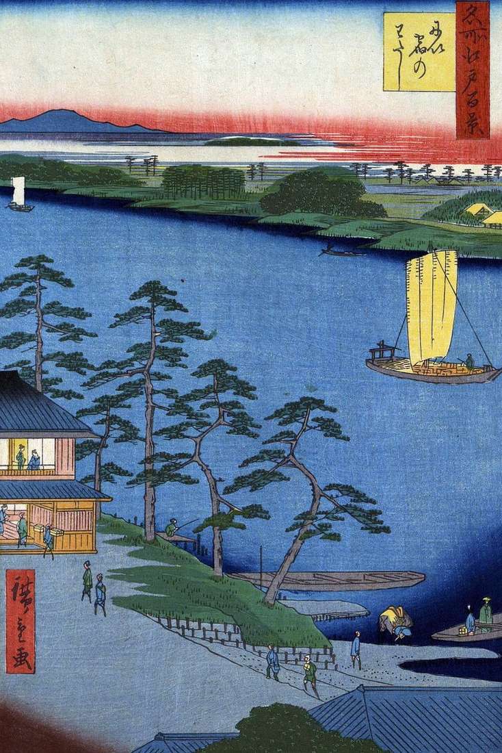 Traghetto Niidzuku   Utagawa Hiroshige