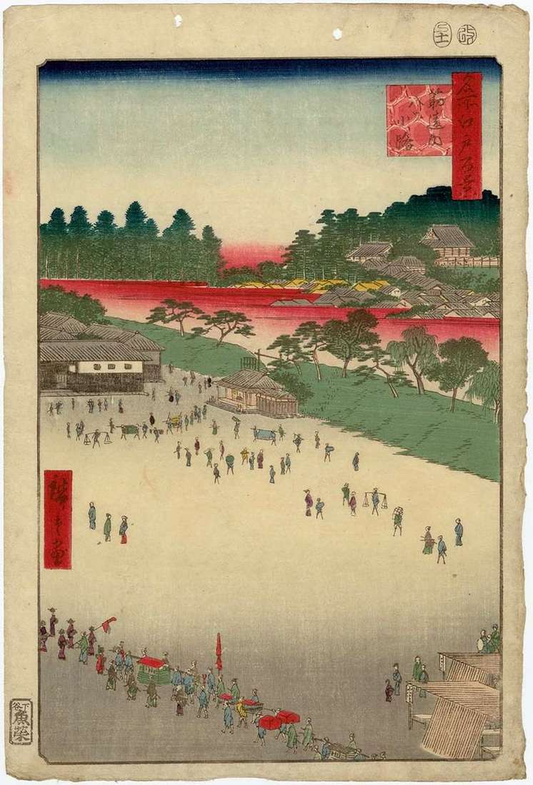 Piazza Otto strade dal cancello Sudzikai   Utagawa Hiroshige