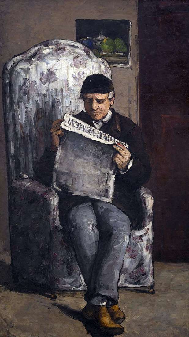 Ritratto di Louis Auguste Cezanne, padre dellartista, che legge Evenman   Paul Cezanne